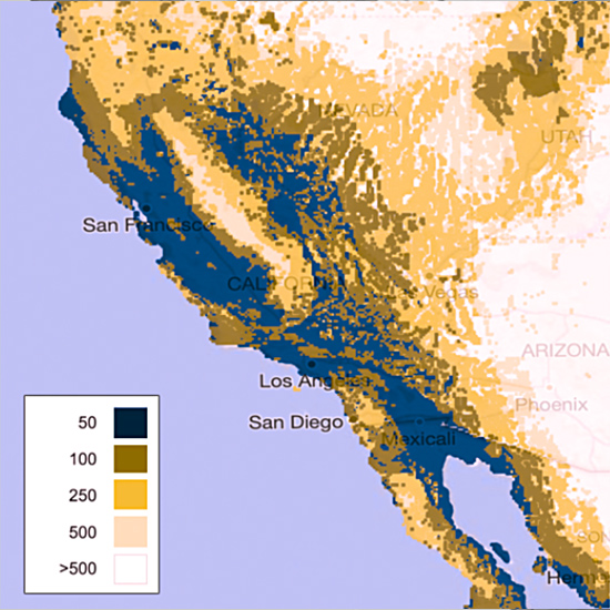 Earthquake Map, Deuteranopia