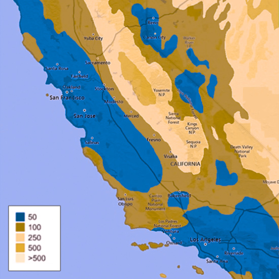 Earthquake Map, Deuteranopia