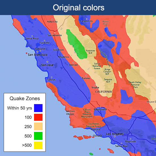 Original earthquake map