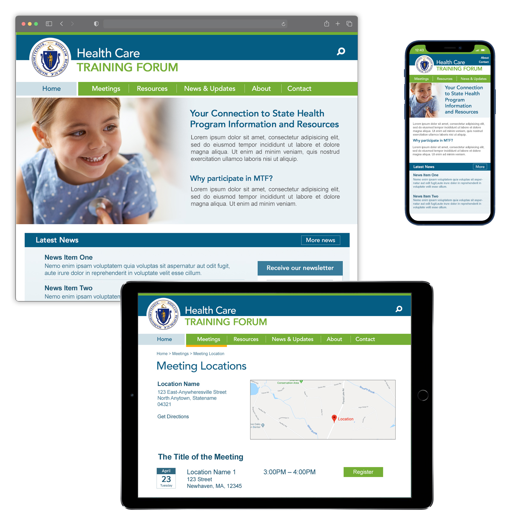 Health Care Training Forum website